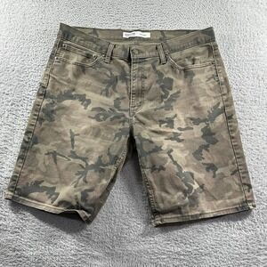 Levi Camo Jean Shorts Mens 36 Jorts Dark Wash Signature 9" Outdoors